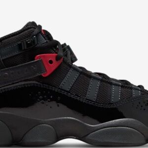 Jordan Kids Black and Red Sneakers